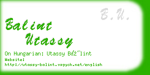 balint utassy business card